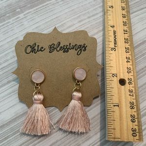 Handcrafted soft pink earrings